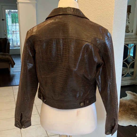 Vintage Jane Doe Collection Embossed Leather Jacket, Sz S - Picture 4 of 15